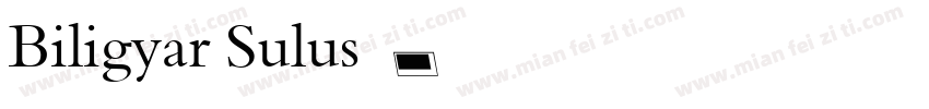Biligyar Sulus字体字体转换